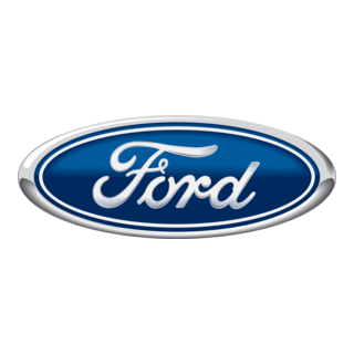 The Ford blue oval logo features white script lettering.